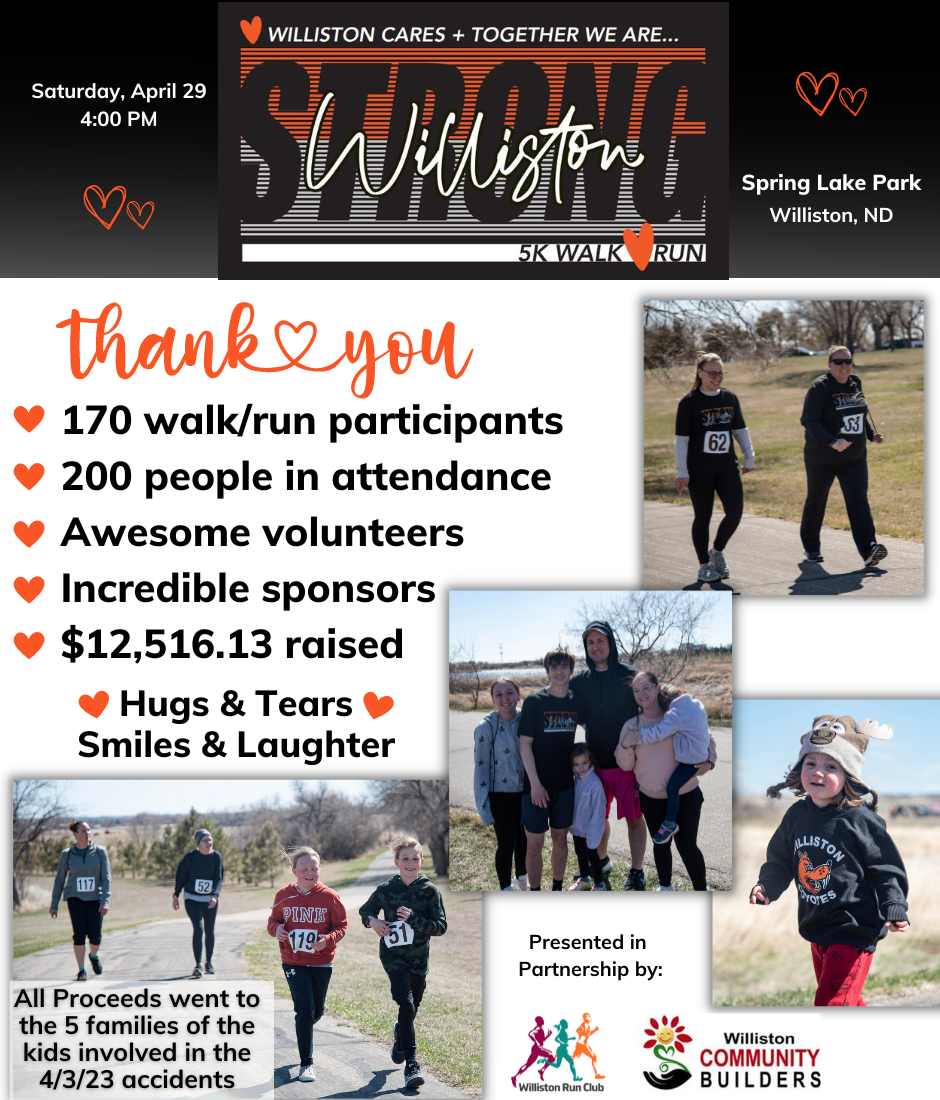 Thank You Wrap Up Graphic - Williston Strong 5K