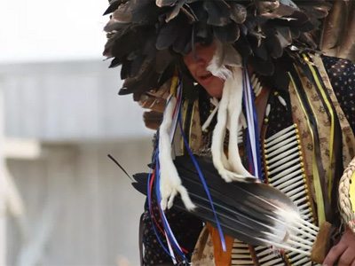 Traditional American Indian Dancer at Fort Union
NPS Photo/Emily Sunblade
